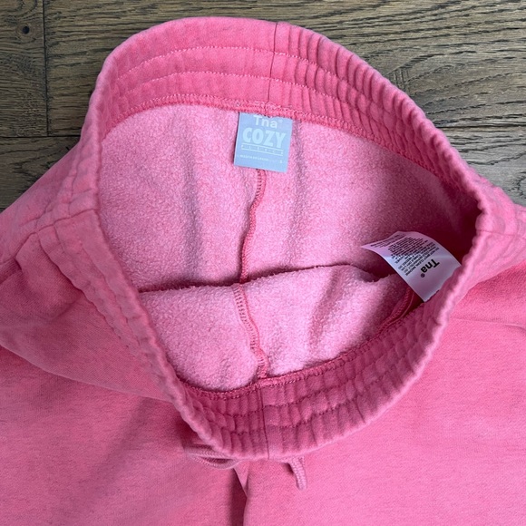Aritzia Tna Cozy Fleece Perfect Sweatpants, Heather Deep Pink, Size  Small -NWOT - Picture 2 of 5